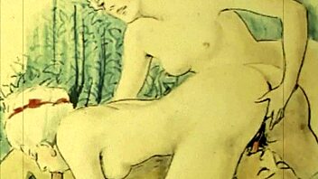 Vintage erotic drawings capture hairy retro passion