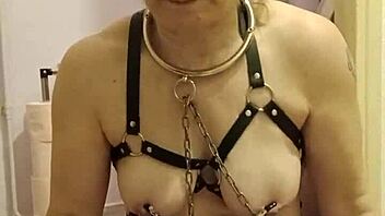 Bound Milf Slave Bent Over Toilet Takes Doggystyle Buttplug Humiliation