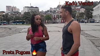 carioca preta safada burns hot with playboy kadu ventri outdoors