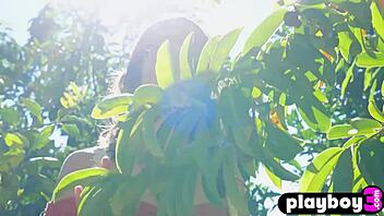 sexy hippie teen elena generi strips naked showing perfect small tits booty