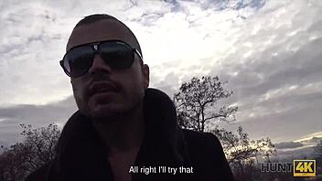 Hunt4k Pickup Man Covers Redhead's Belly with Thick Cum After Cash Fuck