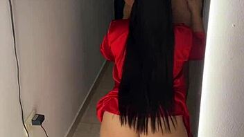 Shy Latina Girlfriend Turns Wild Prostitute on Valentine's Day with Ebony Passion