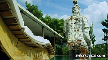 marica chanelle's private titty fuck anal ends in massive facial