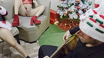 Big-assed big-titted women masturbate to christmas carols
