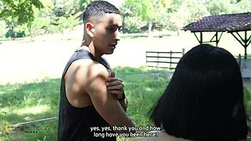 Petite Luna Vitaler Fucks Stranger In Countryside