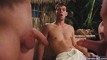 stranded guy on shemale island... wanna fuck our horny asses bareback?