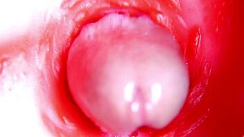 camera deep in wet pussy captures intense internal cum asmr