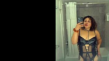 oiled curvy latina bbw shakes huge halloween costume ass