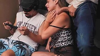 Petite big titted hermanastra fucked by friends as total slut