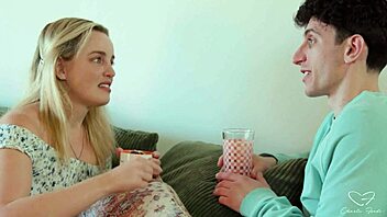 Emotional ecstasy as lucky nick strokes and cums on charlie fordes phat bouncing ass