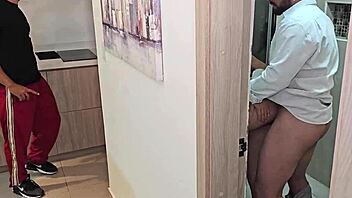 Hey 😏 Colombian cutie sneaks fuck with maid while hubby's clueless 👀