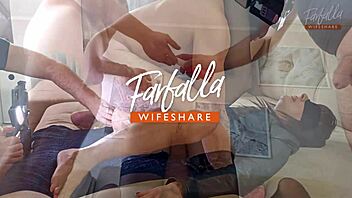 Bisexual husband watches friend creampie his wife in mmf threesome