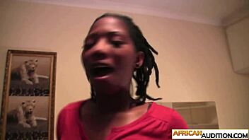 real african ebony model anal fucked in fake casting!
