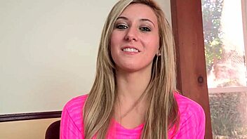 Blonde 18+ Lilly Banks Rides Monster Cock in Fishnets for Daddy Fantasy