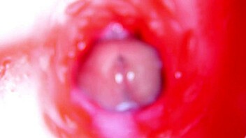 camera deep in wet pussy captures intense internal cum asmr