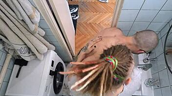 Our Morning Routine Destroys Her Tight Pussy In Hard Bathroom Fuck