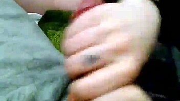 check out this oiled college girl's perky handjob with cum