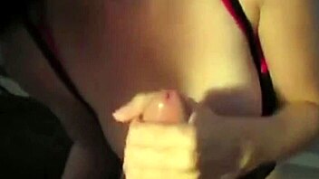 her teasing fingers stroke massive cock in homemade pov handjob