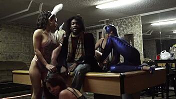A First Night Pool Table Dance Turns Steamy Desk Adventure