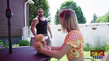 wanna see busty petite teen nailed rough by older stud?
