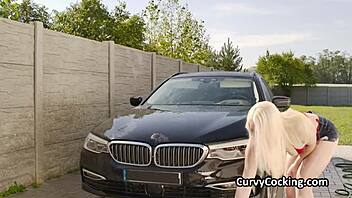 Whoa! Blonde Bikini Babe's Soapy Car Wash Craves Monster Cock Pounding!