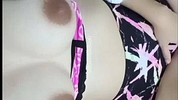 18yo college girl toys hairy pussy flashing huge tits backstage
