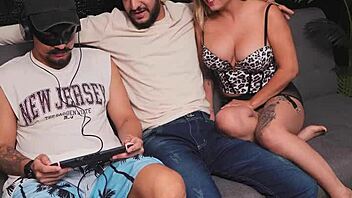 Petite big titted hermanastra fucked by friends as total slut