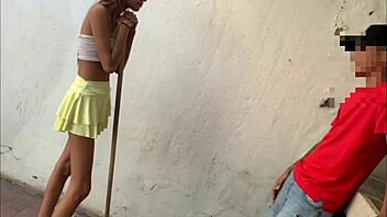 hot colombian goddess craves rough morning fuck in miniskirt