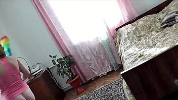 i'm sexy blonde cleanin bedroom no panties he enters fucks shaved pussy doggystyle handjob public nudism