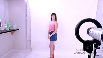 Sexy Petite Brunette Step Mom Fucked Hard During Casting Interview On Sofa