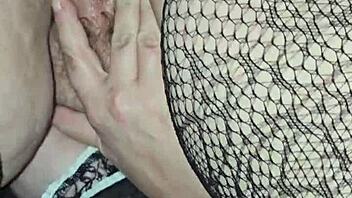 wet preggo PUSSY LIPS glisten all pink and swollen