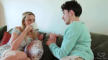 Emotional ecstasy as lucky nick strokes and cums on charlie fordes phat bouncing ass
