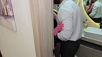 Hey 😏 Colombian cutie sneaks fuck with maid while hubby's clueless 👀