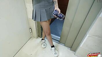 German scout Kitty Love picked up for rough casting cum blast