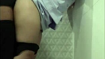 nurse sneaks friend in hospital bathroom for quick cum in mouth 😈💦