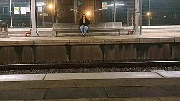 Stranger's Wild Train Station Pound in Public