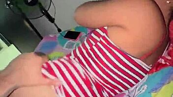 cute colombian roommates dance playfully in the dorm one morning