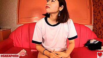 Cute shiori moans in gym bloomer pov creampie