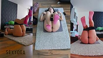 naughty latina milf naked gym workout ass shake