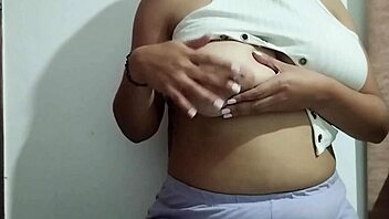 milf massages her huge natural tits with horny pleasure 😍🍈💦