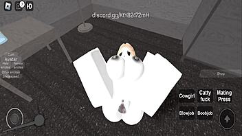 Suggestive Roblox Whore Bent Over for Intense Cock Pounding Session