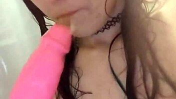 horny milf shower dildo tits masturbation