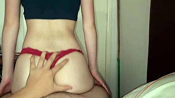 partner in lingerie convinced to ride massive cock eagerly