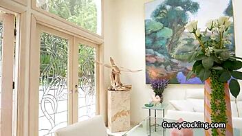 Busty cheerleader craves cock sliding between her huge boobies