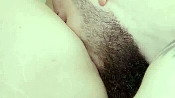 he licks my trimmed pussy lips until i squirt in his mouth