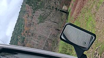 Petite teen soles teased in public van sex romp