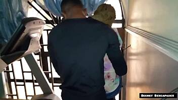 horny gym instructor pounds big ass mature client's wet pussy with bbc