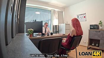 damn it, this big-titted german redhead olivia couldn't wait, jumped that cock in the office!
