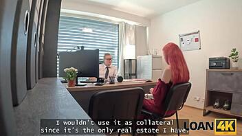 damn it, this big-titted german redhead olivia couldn't wait, jumped that cock in the office!