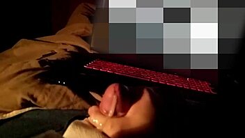 slo-mo chubby belly huge cumshot loads